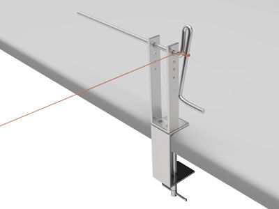 Wire attached to crank